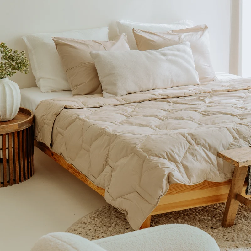 Wasbaar All Season Dekbed | Feather Down | Taupe