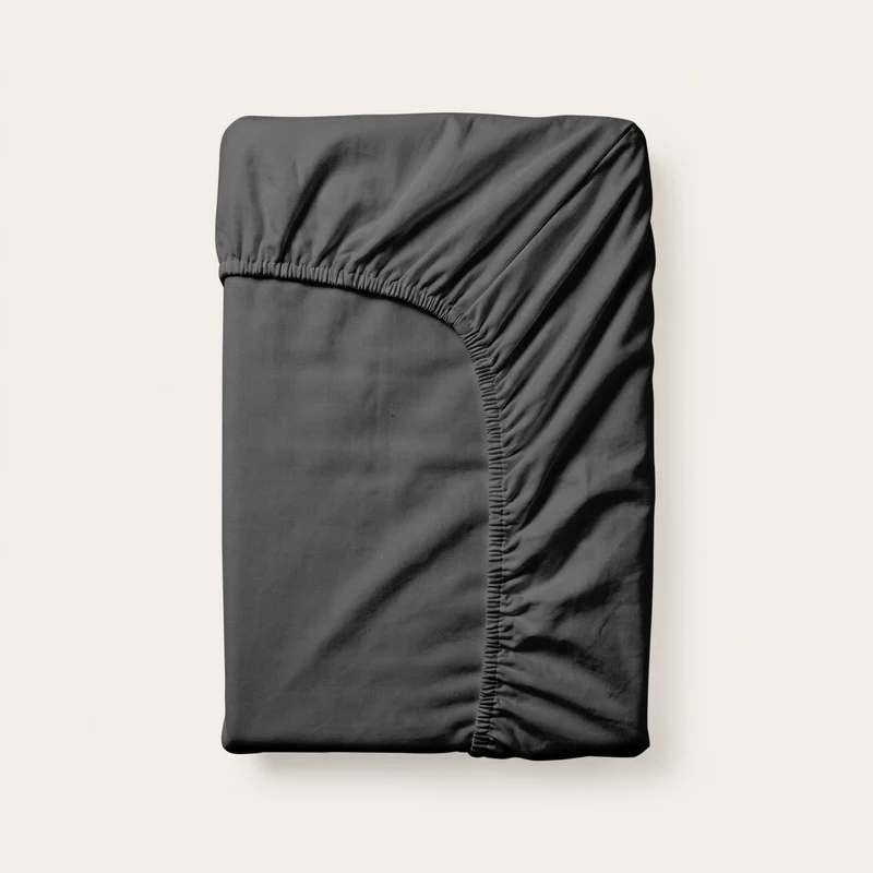 Hoeslaken | Anthracite | Katoen dubbel jersey