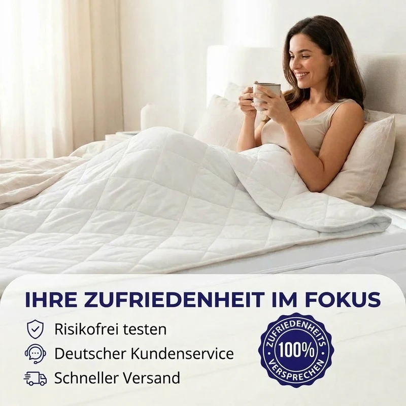 Premium Gelschaum Topper 8cm Luxus Liegekomfort mit 7 Zonen