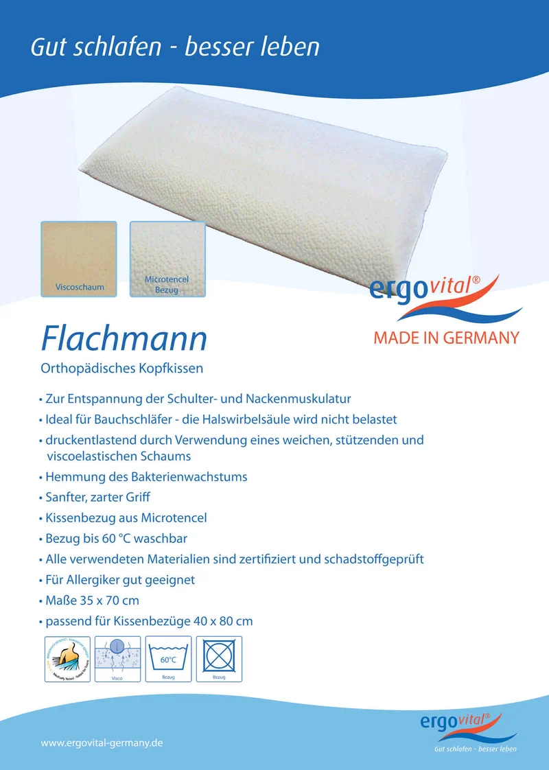 Nackenkissen ergovital Flachmann