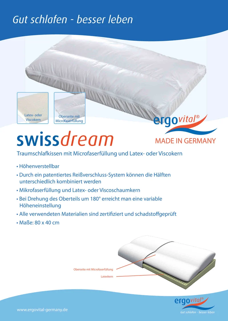 Nackenkissen ergovital swissdream