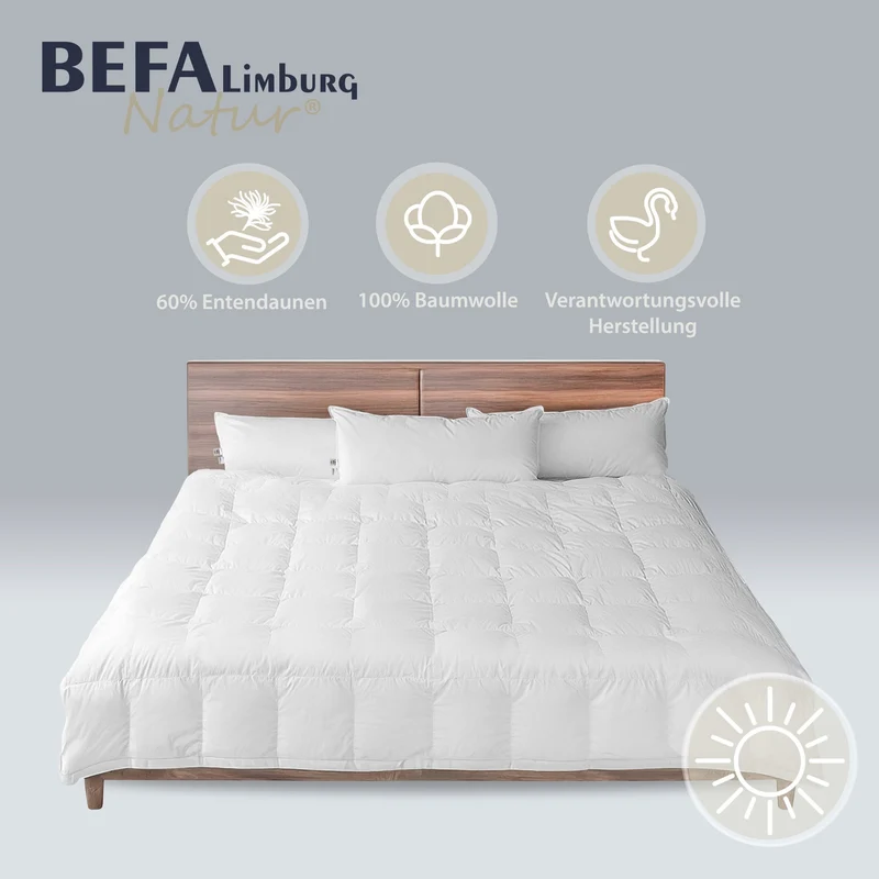 Daunendecke – 60% Daune, Sommerdecke