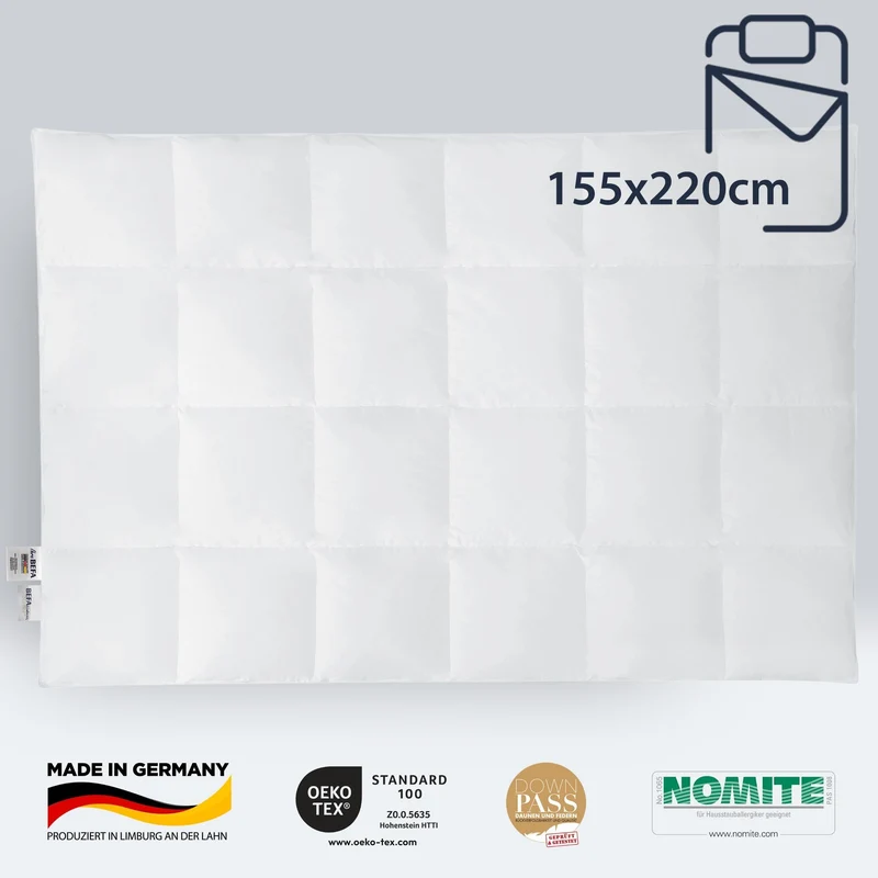 Daunendecke – 60% Daune, Sommerdecke