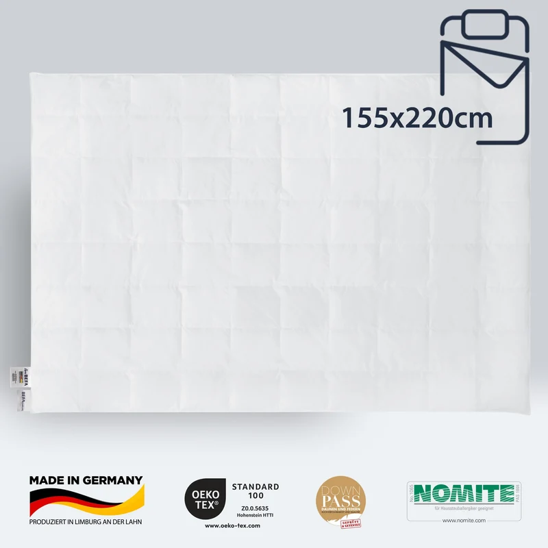 Daunendecke – 60% Daune, Sommerdecke