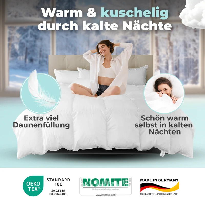 Daunendecke – 90% Daune, Winterdecke