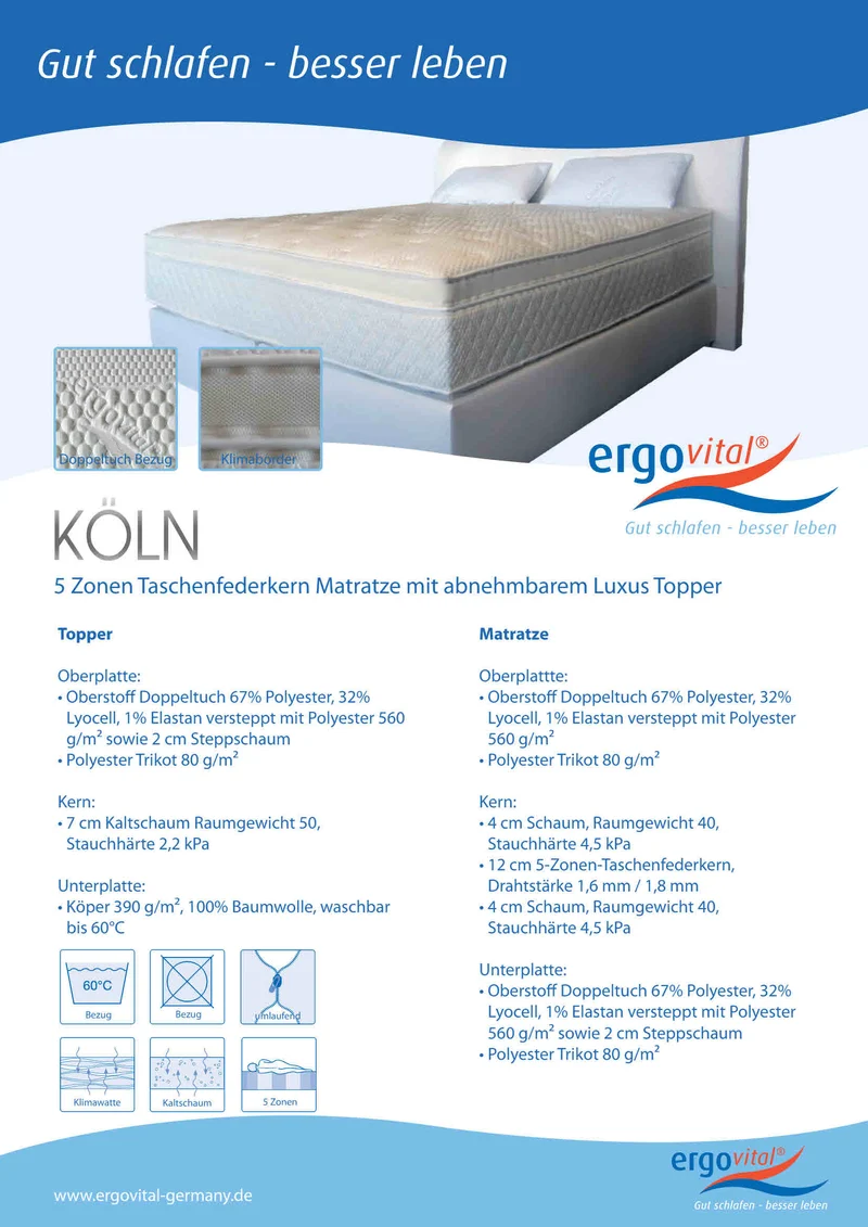 Boxspring Matratze ergovital köln