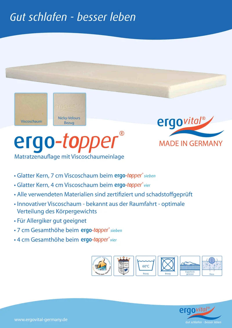Visco Topper ergovital ergotopper