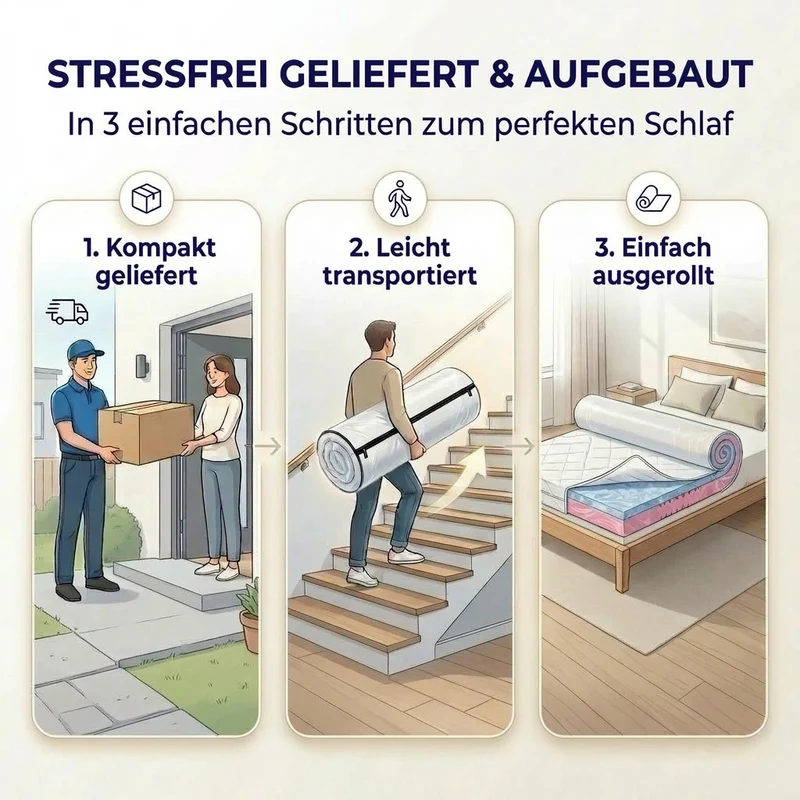 Premium Hybrid 22 – Gel & Kaltschaummatratze H2/H3 mit 7 Zonen