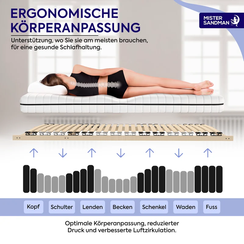 DreamBase 7-Zonen Lattenrost aus Birkenschichtholz