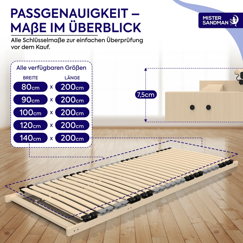 DreamBase 7-Zonen Lattenrost aus Birkenschichtholz