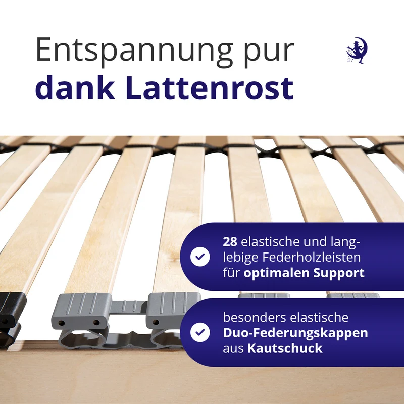 ErgoFlex Lattenrost mit verstellbarem Kopfteil und flexibler Härte