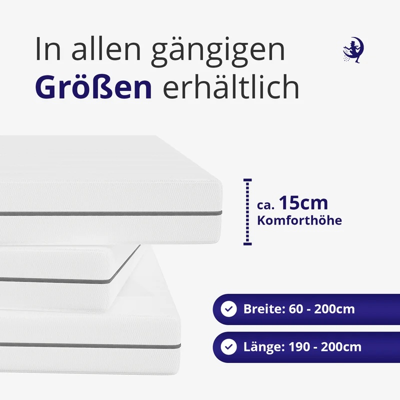 GelHybrid 15 – Gelschaummatratze mit Mikrofaserbezug