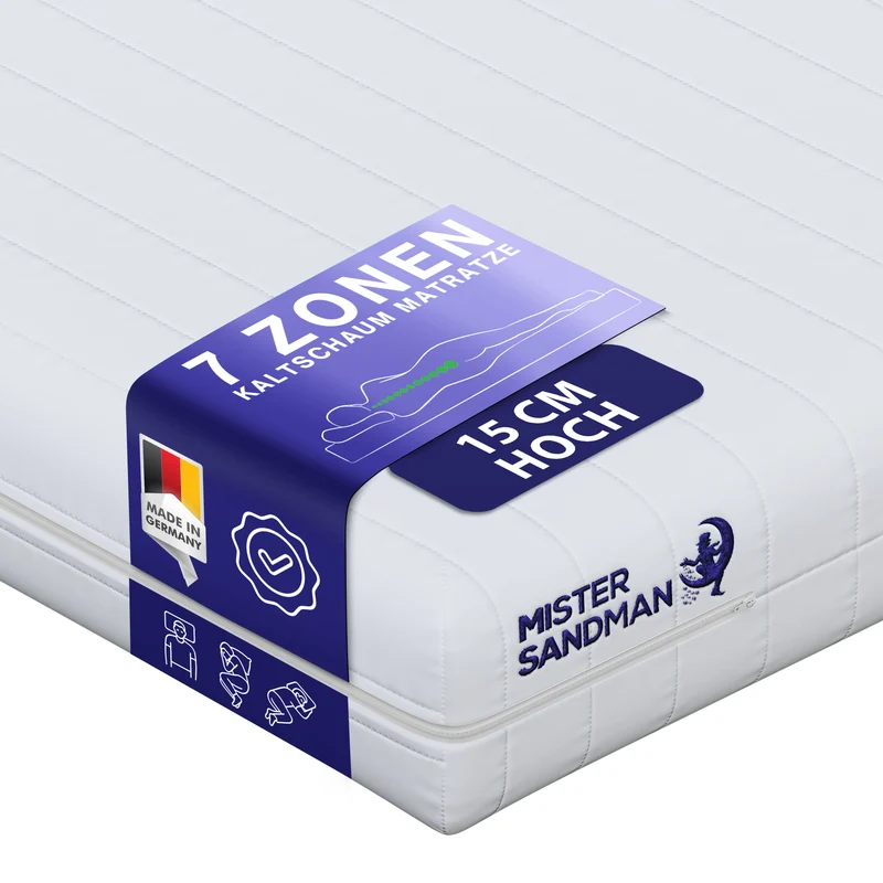 7-Zonen Matratze mit Mikrofaserbezug