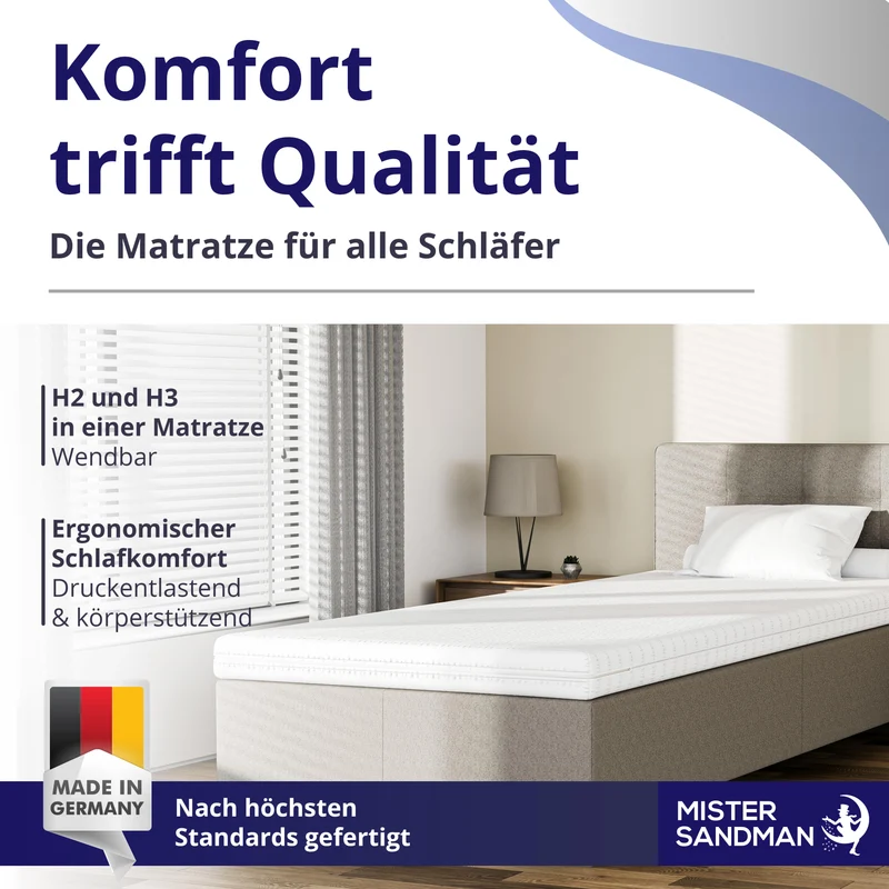 7-Zonen Matratze mit Mikrofaserbezug