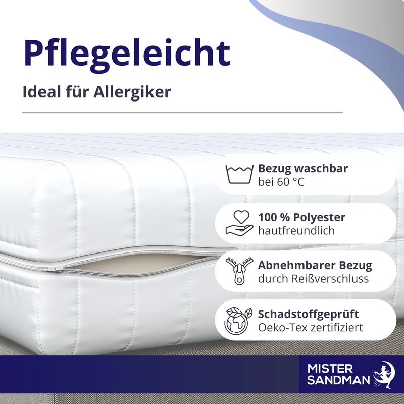 7-Zonen Matratze mit Mikrofaserbezug
