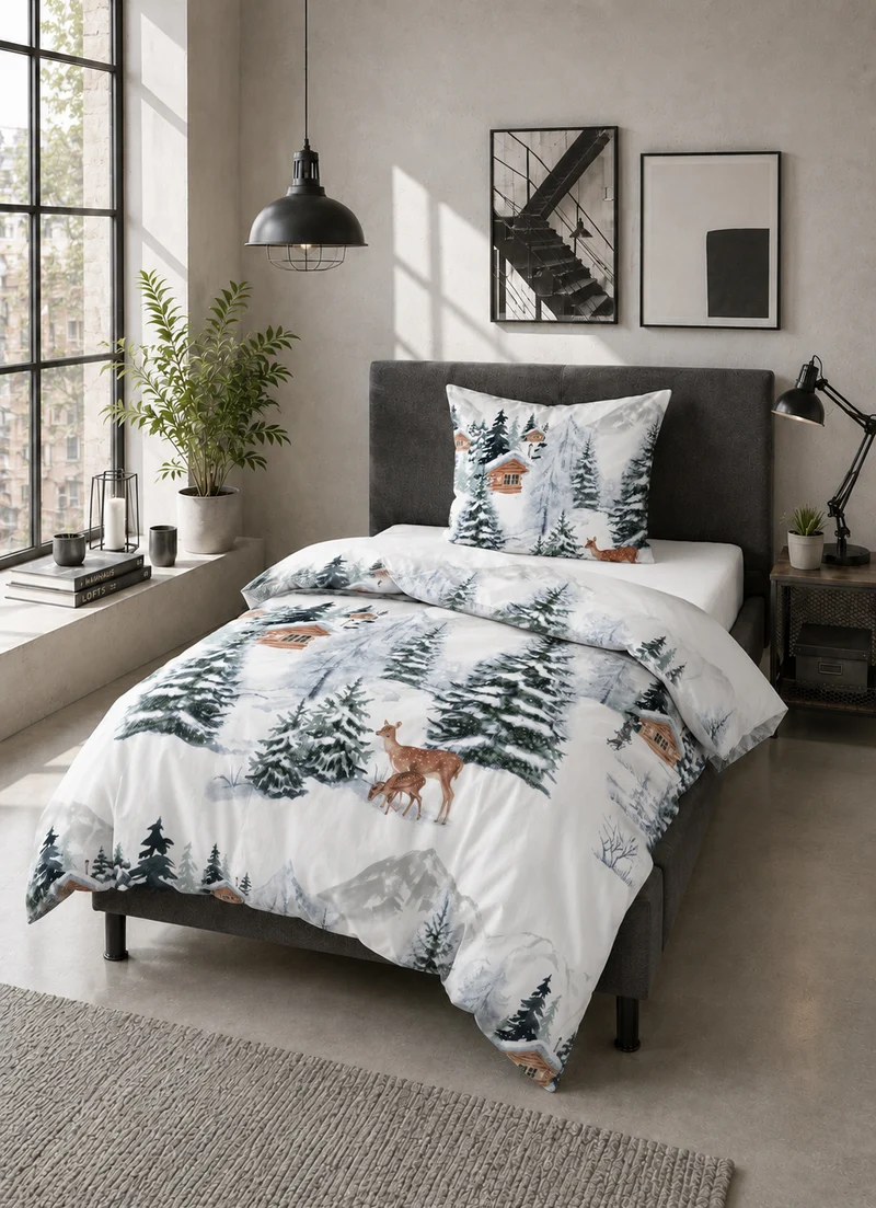 Castell Polycotton Biber Winterlandschaft – Taubenblau (0350367)