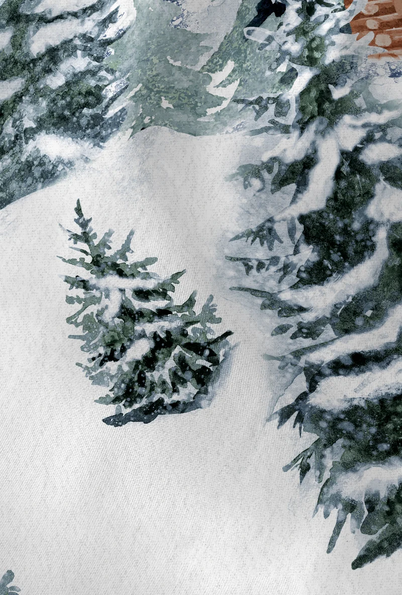 Castell Polycotton Biber Winterlandschaft – Taubenblau (0350367)
