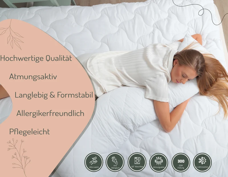 Livessa Bettdecke 155x220 Set mit Kissen
