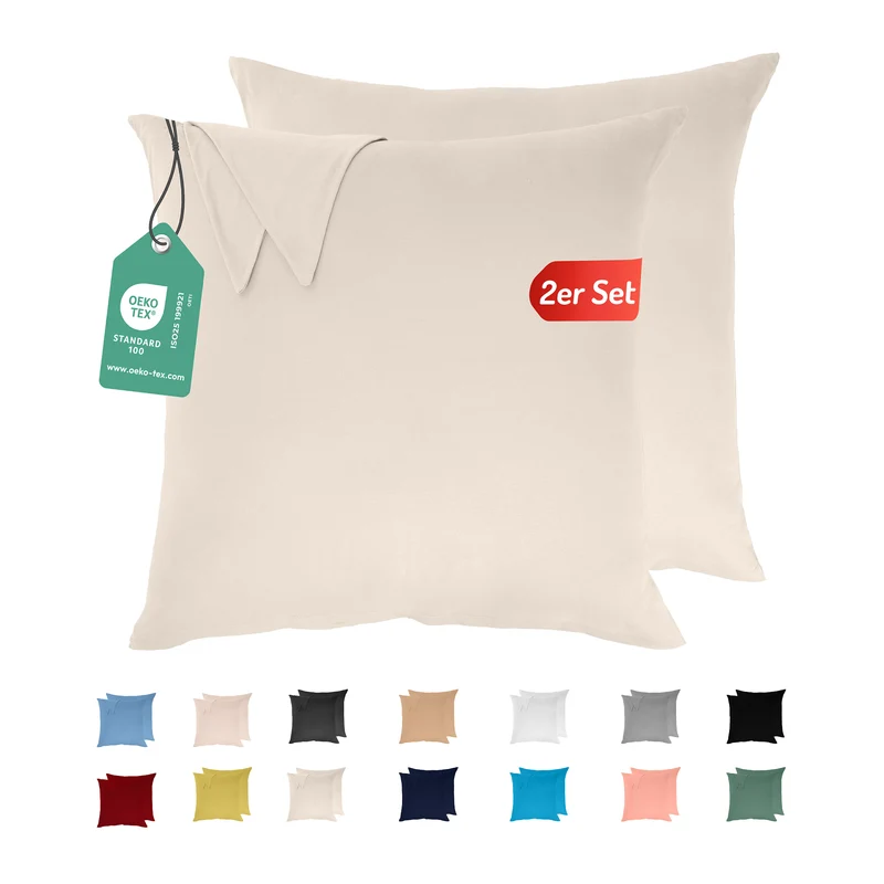 Livessa Creme Kissenbezug (2er Set)