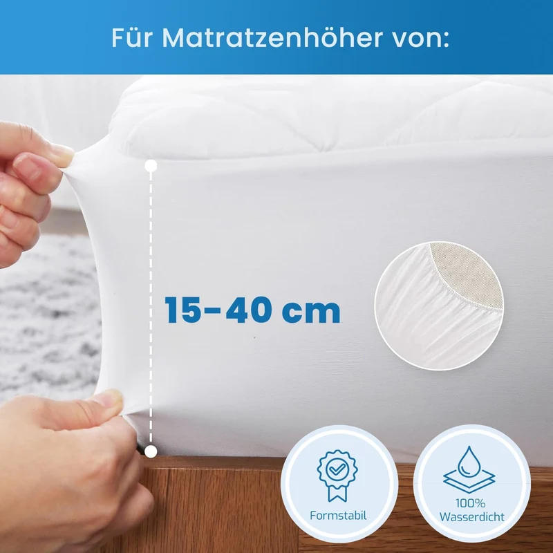 Livessa Gesteppte Matratzenschoner, wasserdicht