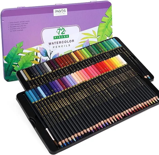 PAGOS Aquarellstifte, 72 Stück im Etui