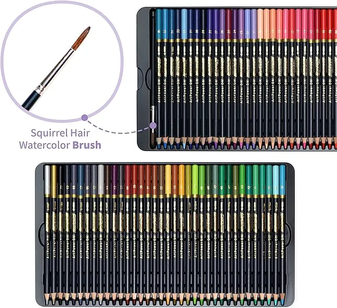 PAGOS Aquarellstifte, 72 Stück im Etui