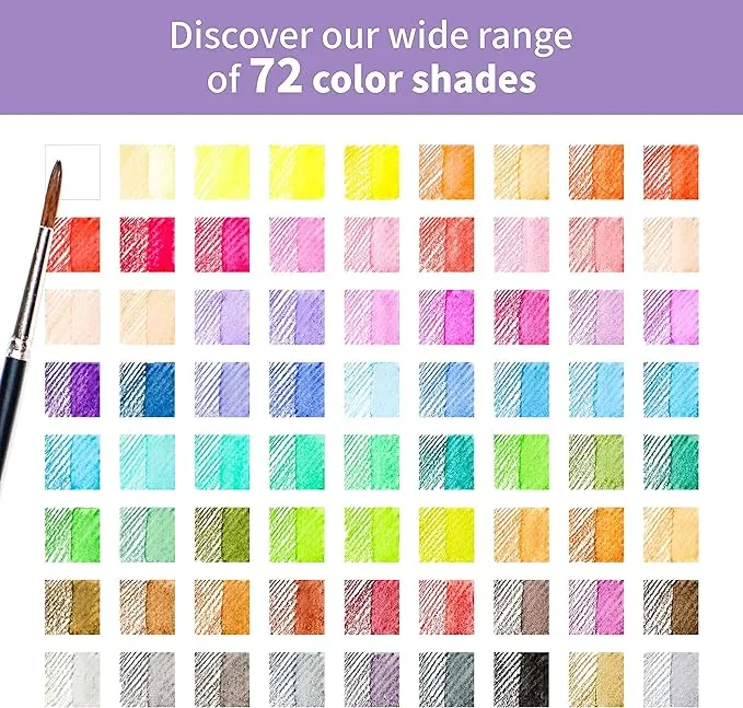 PAGOS Aquarellstifte, 72 Stück im Etui