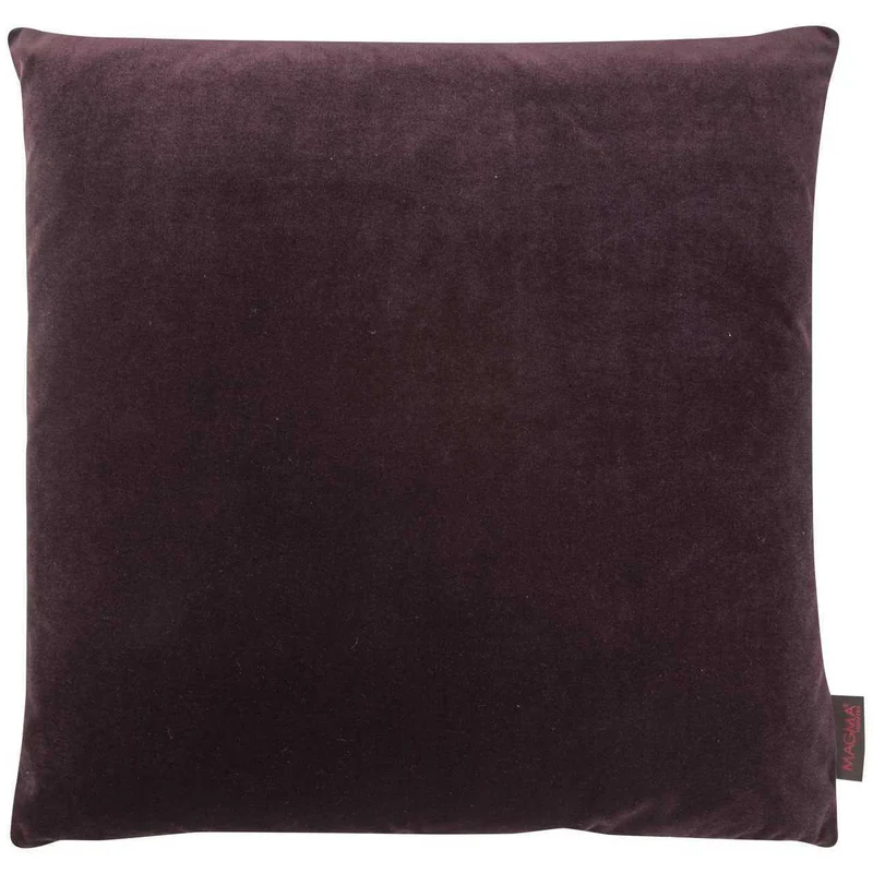 Magma gefülltes Kissen 50x50 cm Uni Einfarbig Samt