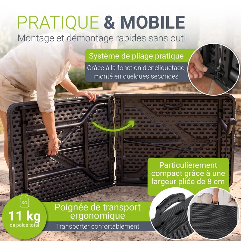 Klappbarer Gartentisch Easyfold