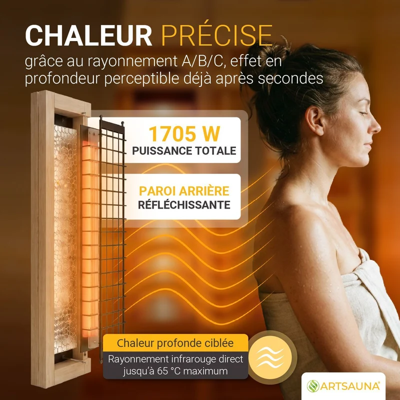 Infrarotkabine Trondheim 90 - Schwarz