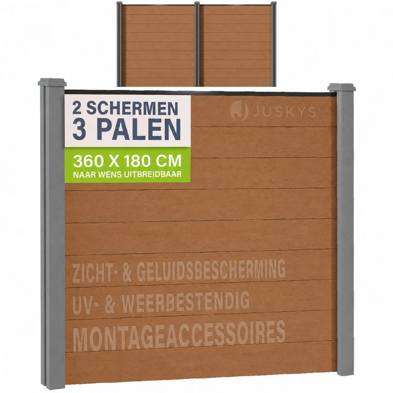 WPC Zaun aus Elementen & Pfosten
