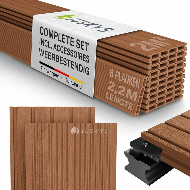WPC Terrassendielen in Teak