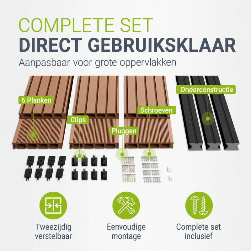WPC Terrassendielen in Teak