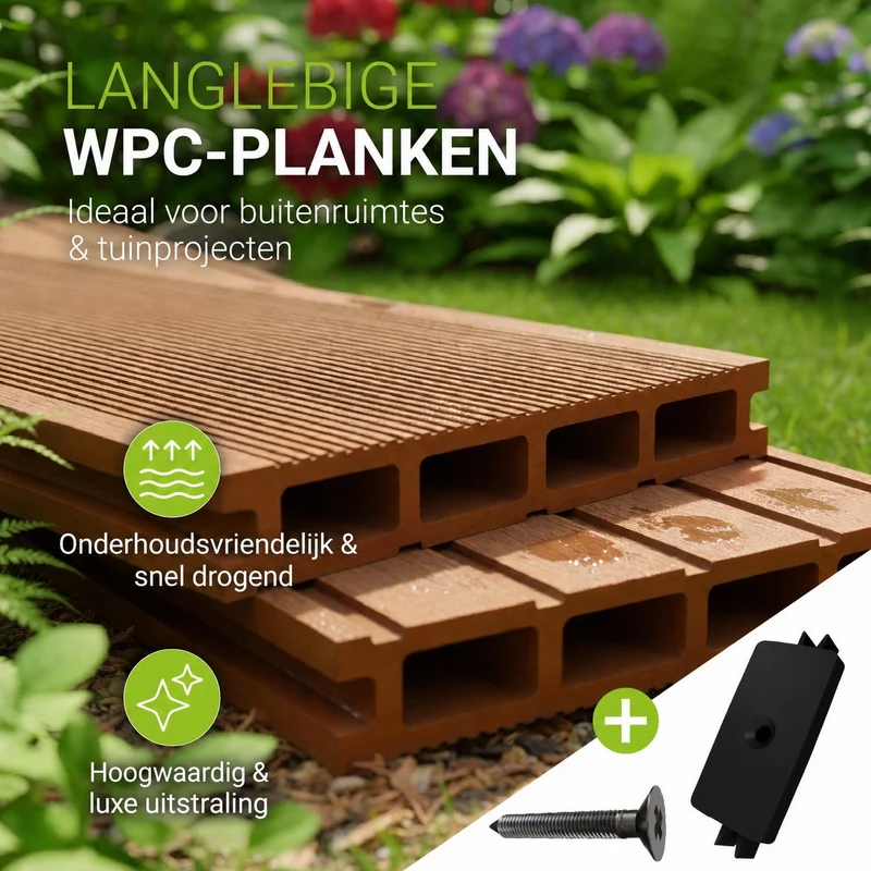 WPC Terrassendielen in Teak
