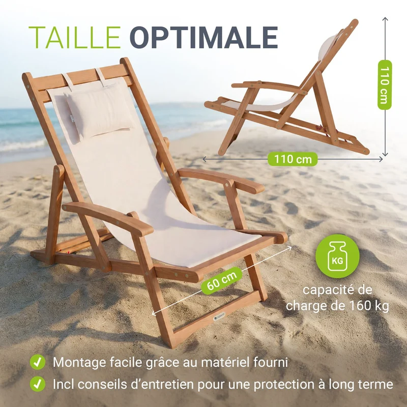 Sonnenliege klappbar Tavira