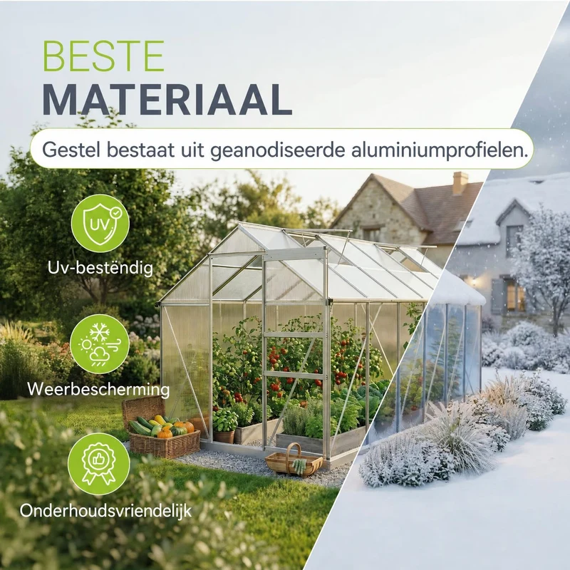 Aluminium Gewächshaus mit Fundament