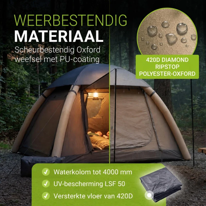 Campingzelt aufblasbar für 1-4 Personen
