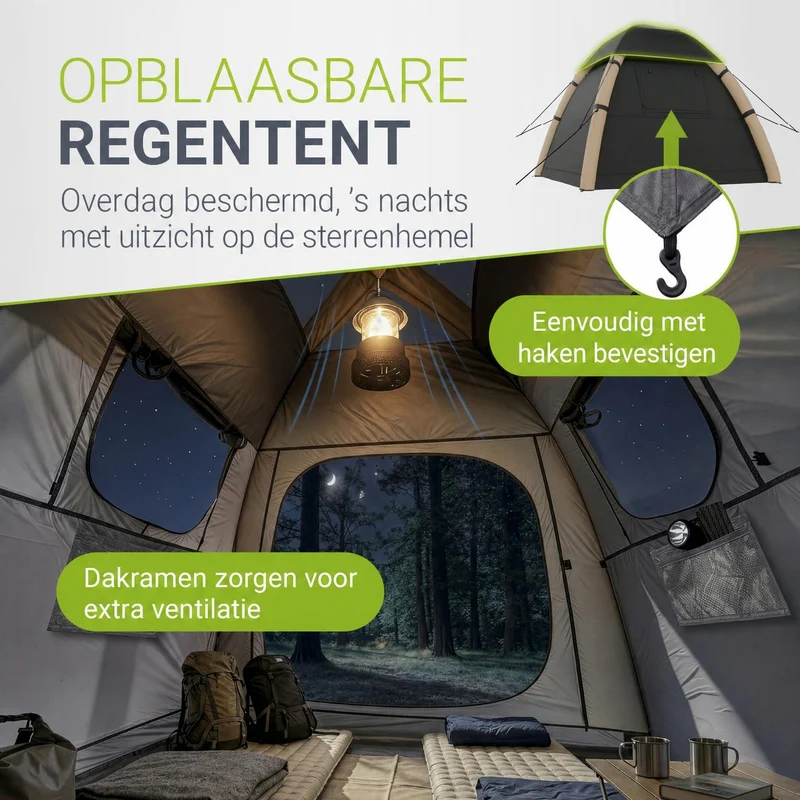Campingzelt aufblasbar für 1-4 Personen