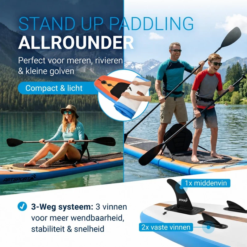 Stand Up Paddling Board mit Kajaksitz