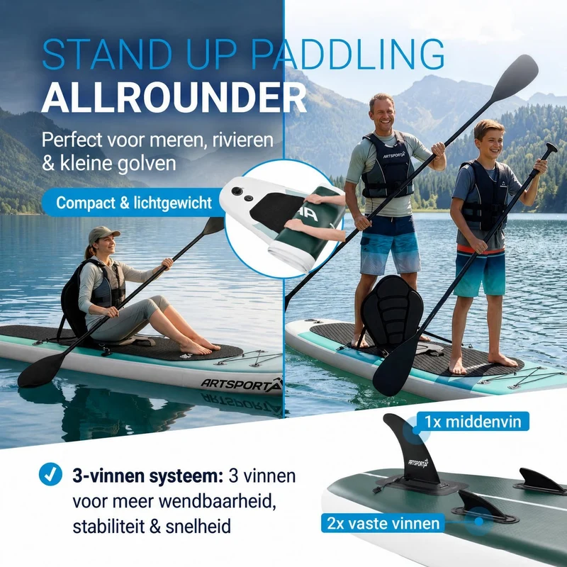 Stand Up Paddling Board mit Kajaksitz
