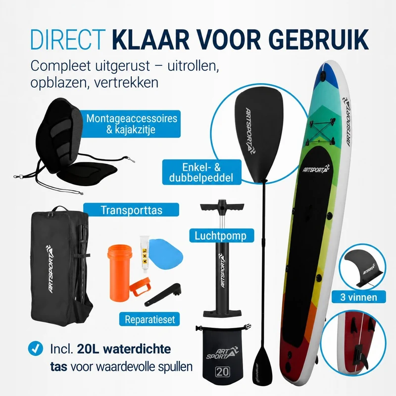 Stand Up Paddling Board mit Kajaksitz