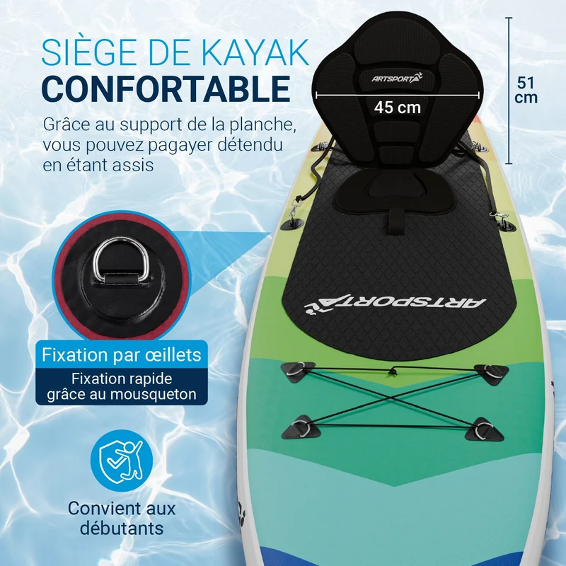Stand Up Paddling Board mit Kajaksitz