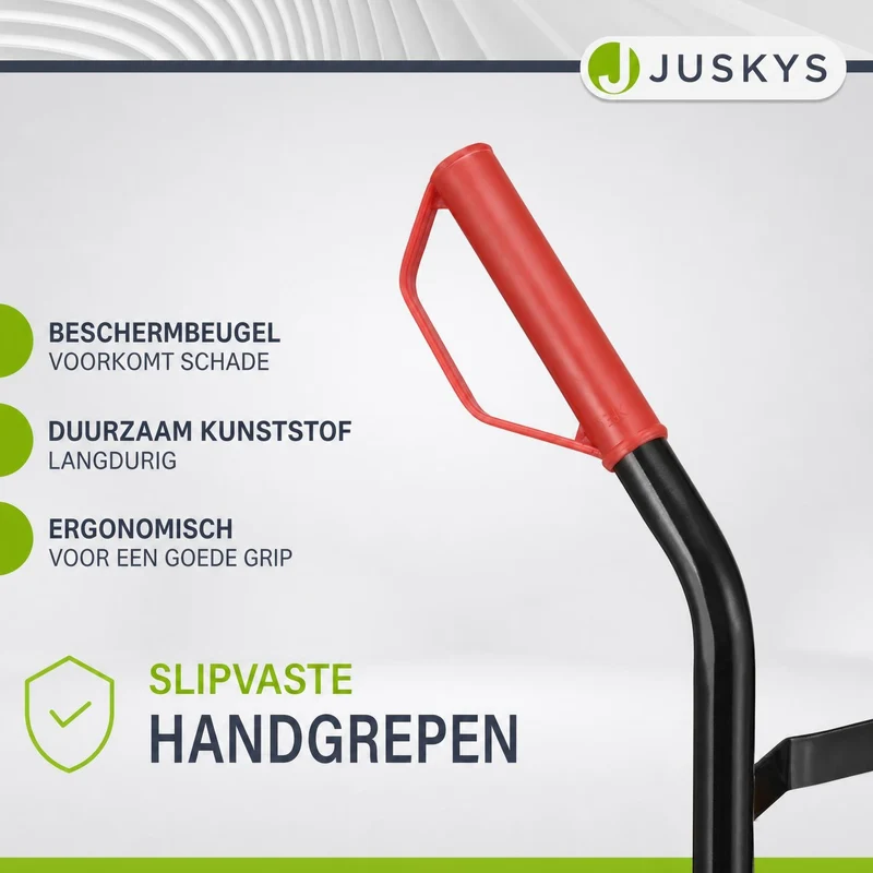Sackkarre Basic in schwarz mit roten Griffen klappbar