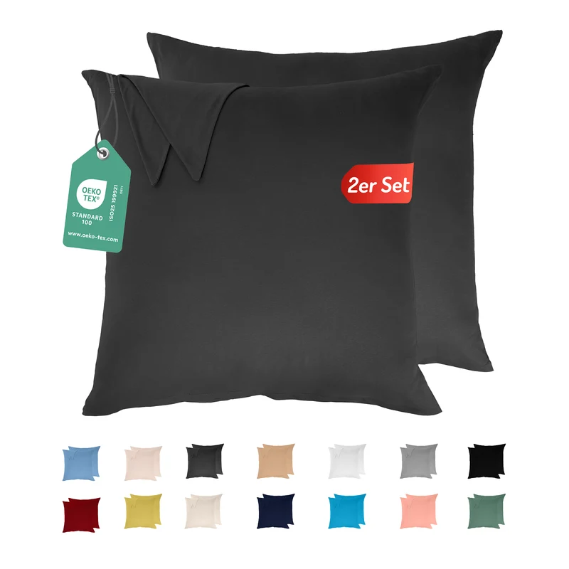 Livessa Anthrazit Kissenbezug (2er Set)