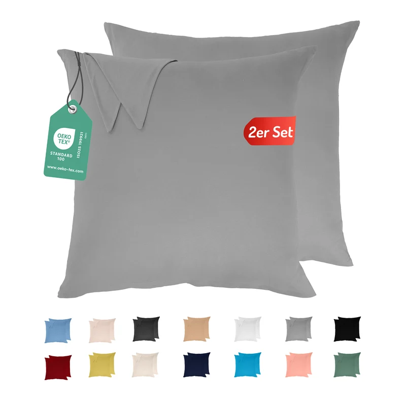 Livessa Grau Kissenbezug (2er Set)
