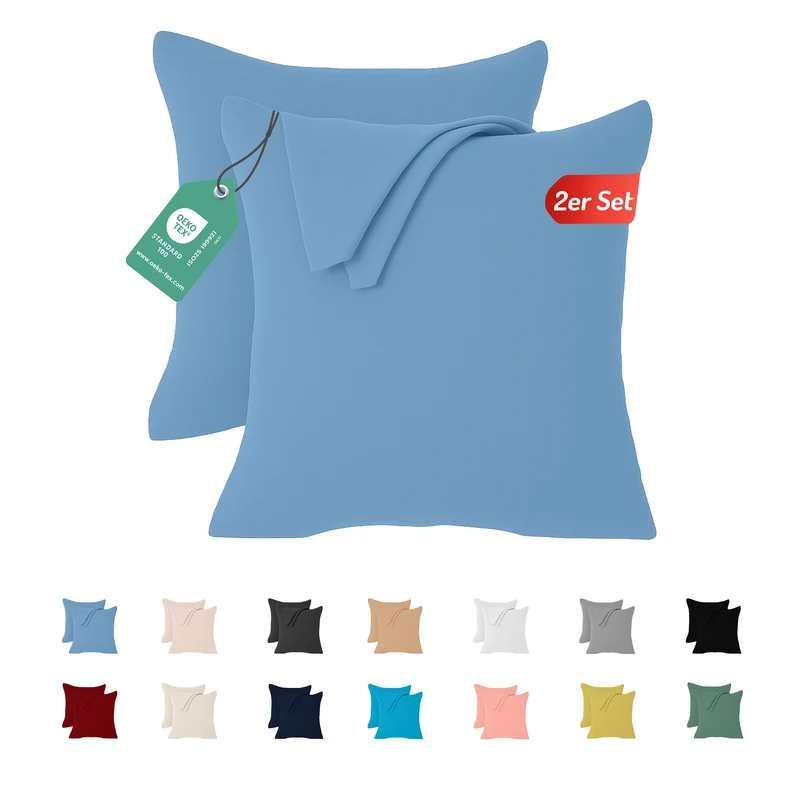 Livessa Eisblau Kissenbezug (2er Set)