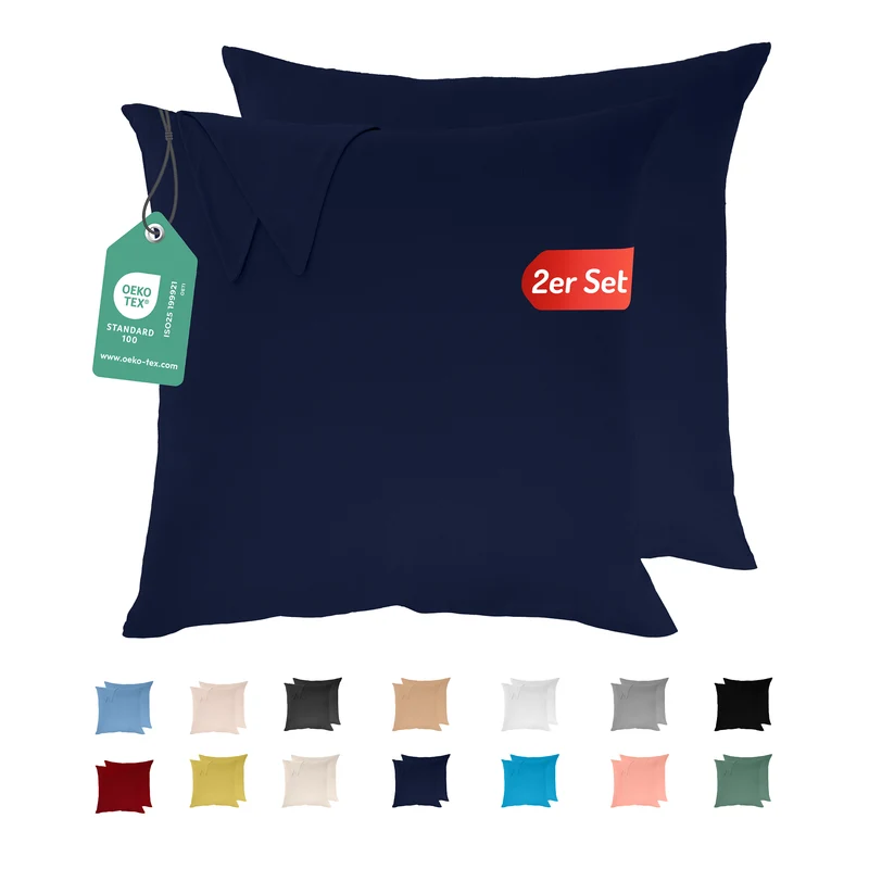 Livessa Dunkelblau Kissenbezug (2er Set)