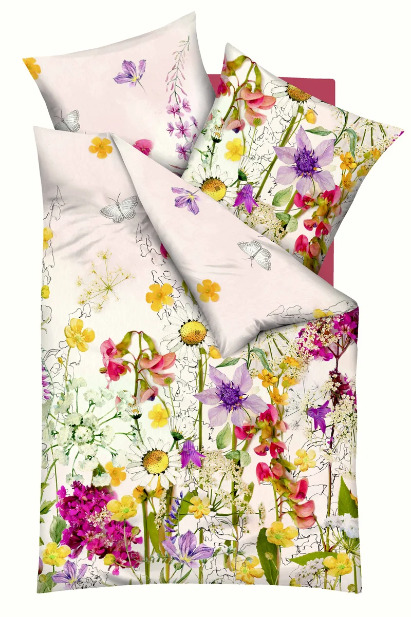 Kaeppel Mako Satin Bettwäsche Pink Wildflower