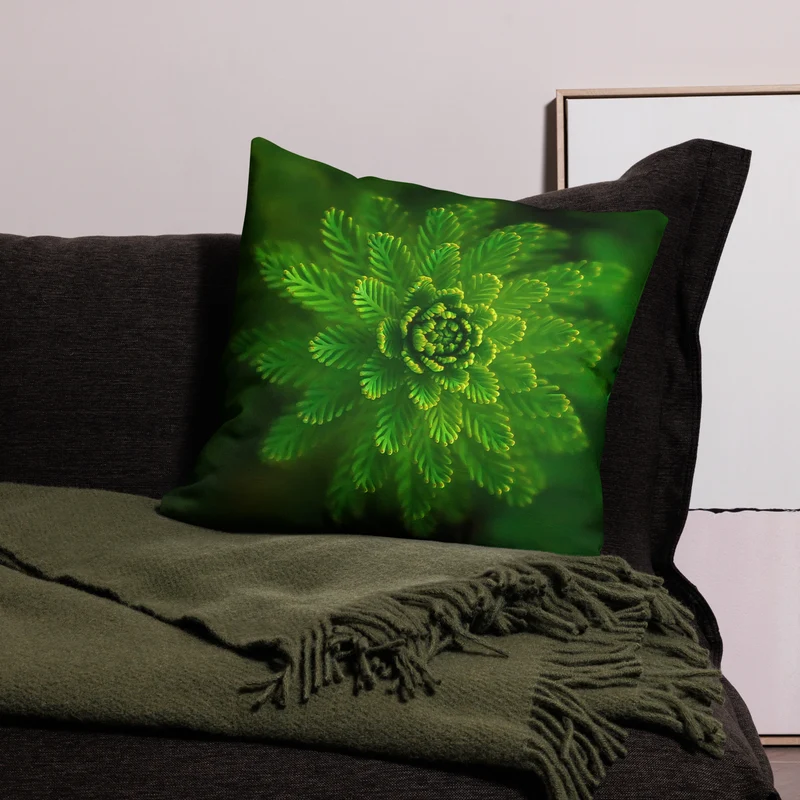Premium Sofa Kissen Blühende Blätter