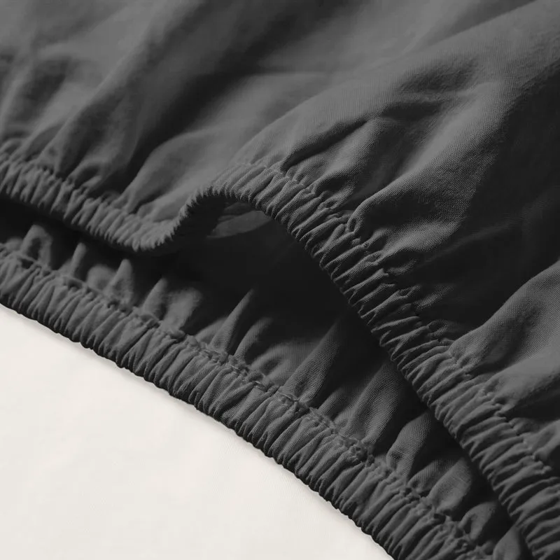 Hoeslaken | Topper | Anthracite | Katoen dubbel jersey